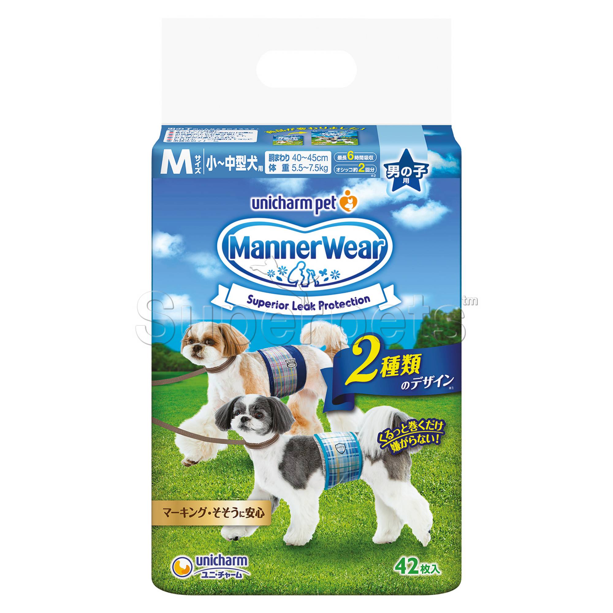 Unicharm Pet Dog Diaper Male M 42pcs