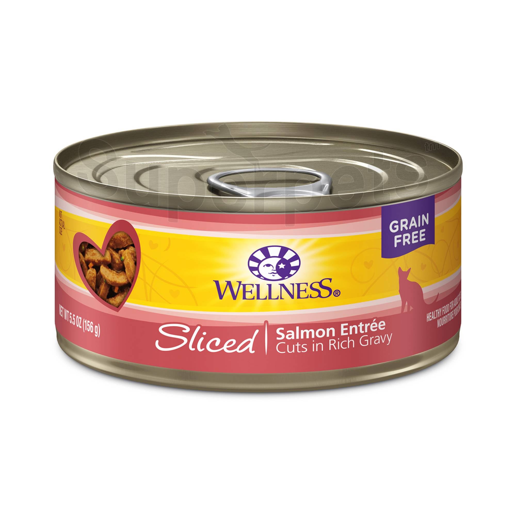 Wellness - Cat Complete Health Grain-Free 156g Sliced Salmon Entree Cuts in Rich Gravy