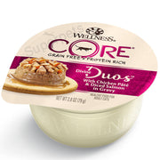 Wellness - Cat Core Grain-Free 79g Divine Duos with Chicken Pate & Diced Salmon in Gravy