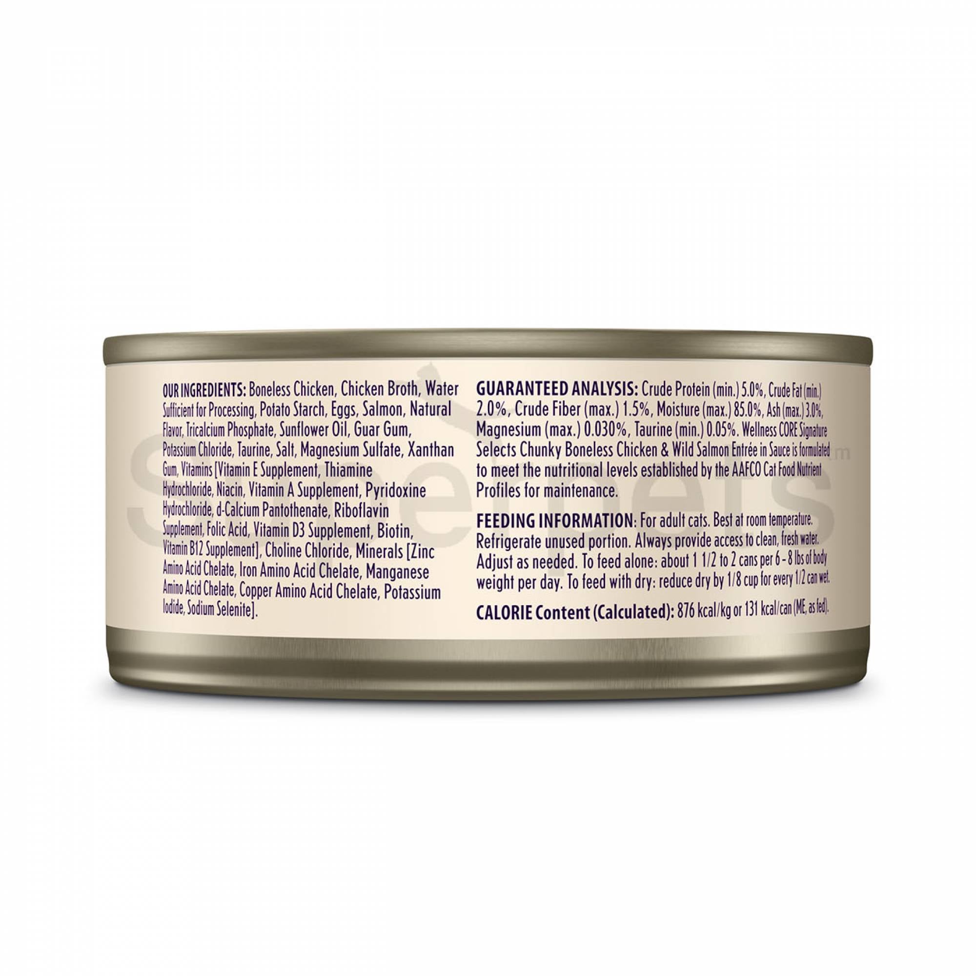 Wellness - Cat Core Signature Selects - Chunky Boneless Chicken & Wild Salmon Entree in Sauce Grain-Free 150g