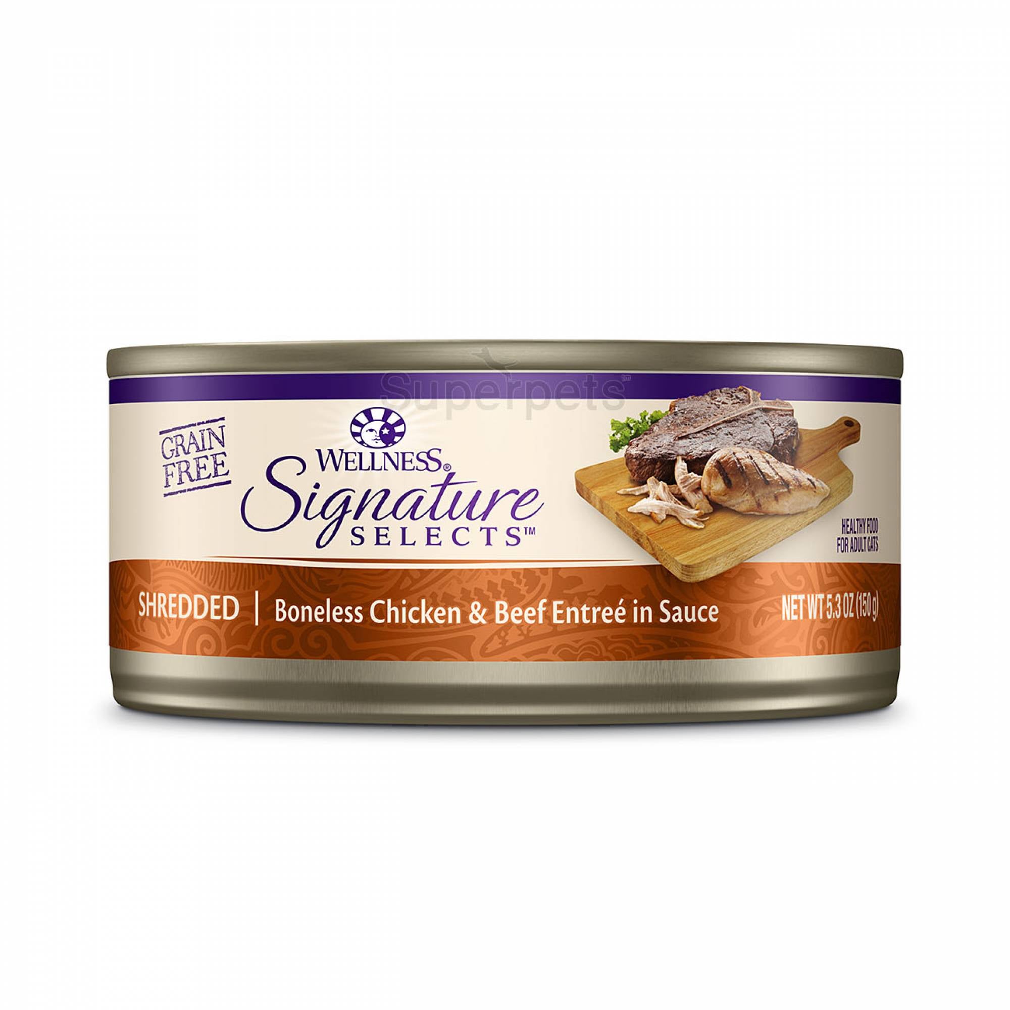 Wellness - Cat Core Signature Selects - Shredded Boneless Chicken & Beef Entree in Sauce Grain-Free 150g