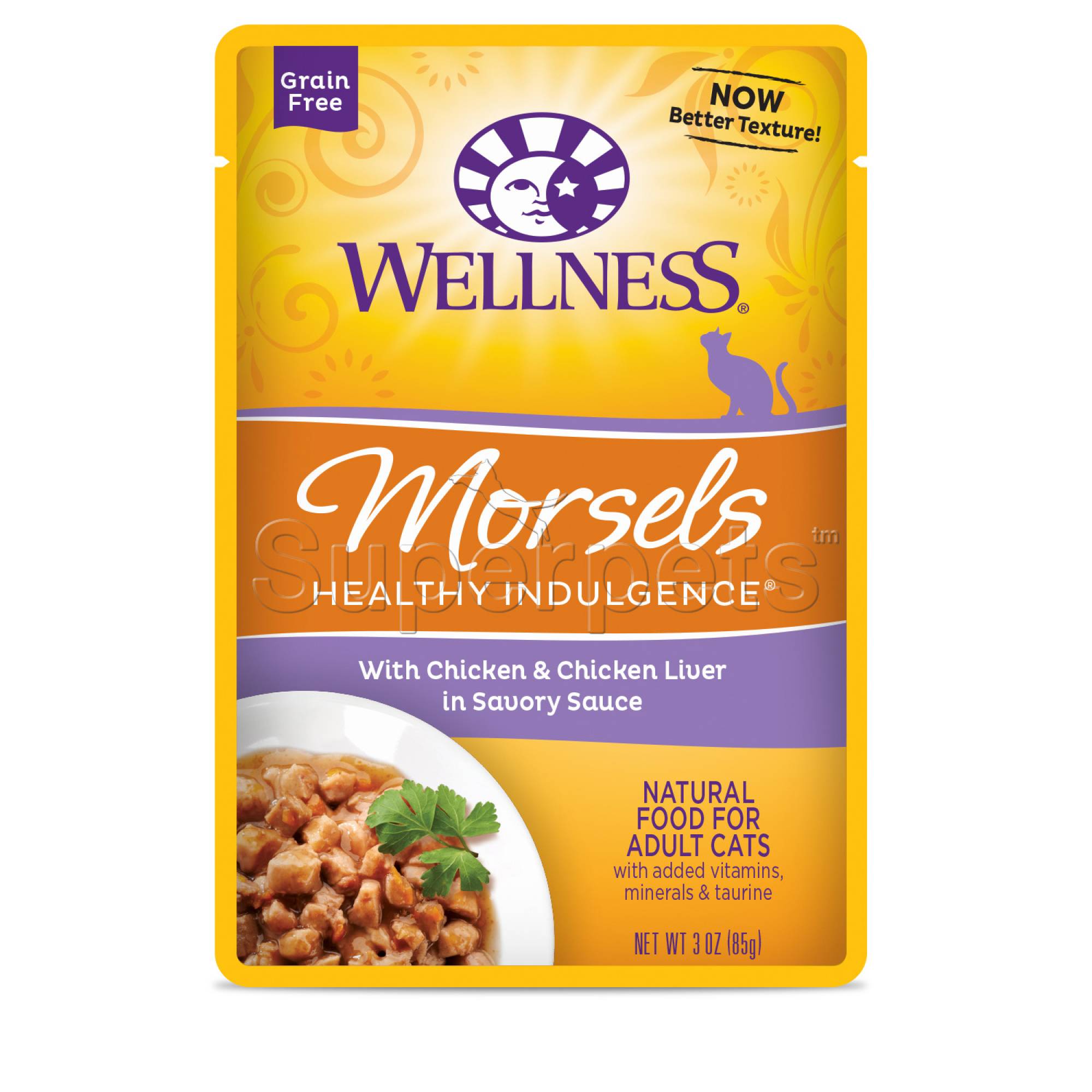 Wellness - Cat Healthy Indulgence 85g Morsels with Chicken & Chicken Liver in Savory Sauce Grain-Free