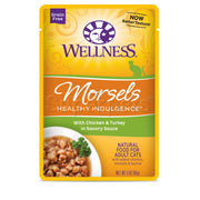 Wellness - Cat Healthy Indulgence 85g Morsels with Chicken & Turkey in Savory Sauce Grain-Free