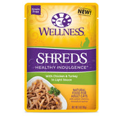 Wellness - Cat Healthy Indulgence 85g Shreds with Chicken & Turkey in Light Sauce Grain-Free