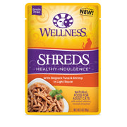 Wellness - Cat Healthy Indulgence 85g Shreds with Skipjack Tuna & Shrimp in Light Sauce Grain-Free
