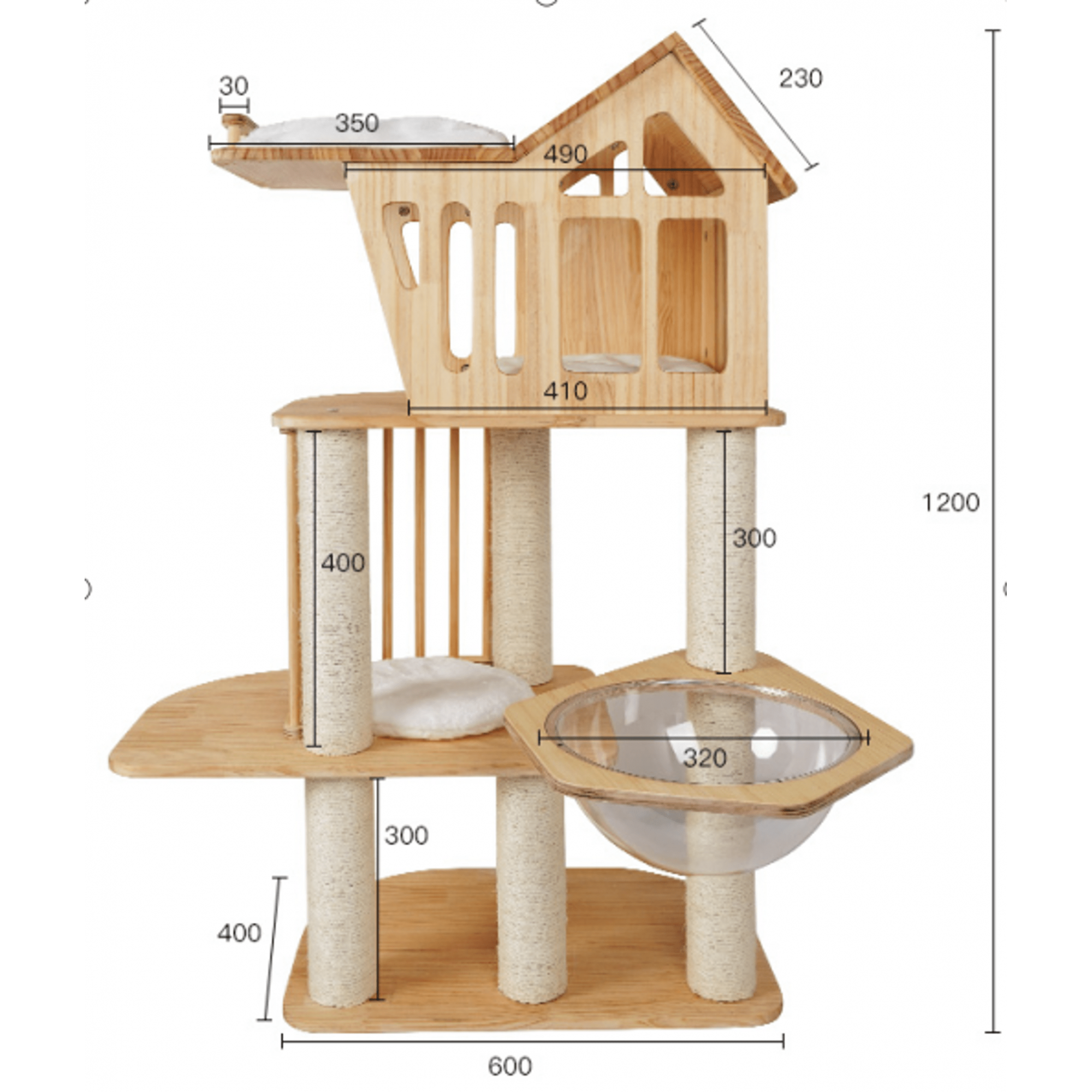 Minimax - BI008 - Cat Tree 40x60x120cm