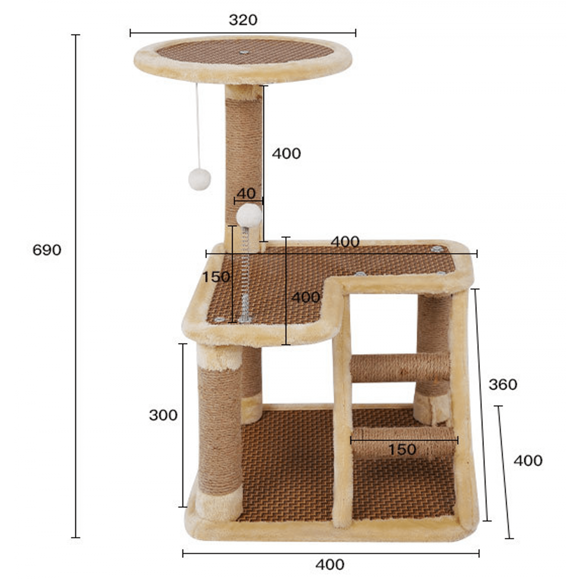 Minimax - BI030 - Cat Tree 40x40x69cm