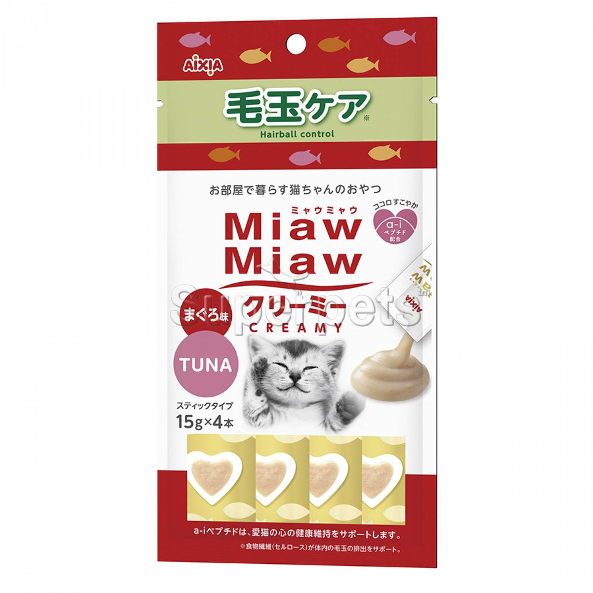 Aixia Miaw Miaw Creamy - Hairball Control 15g x 4pcsSuperpets Trading