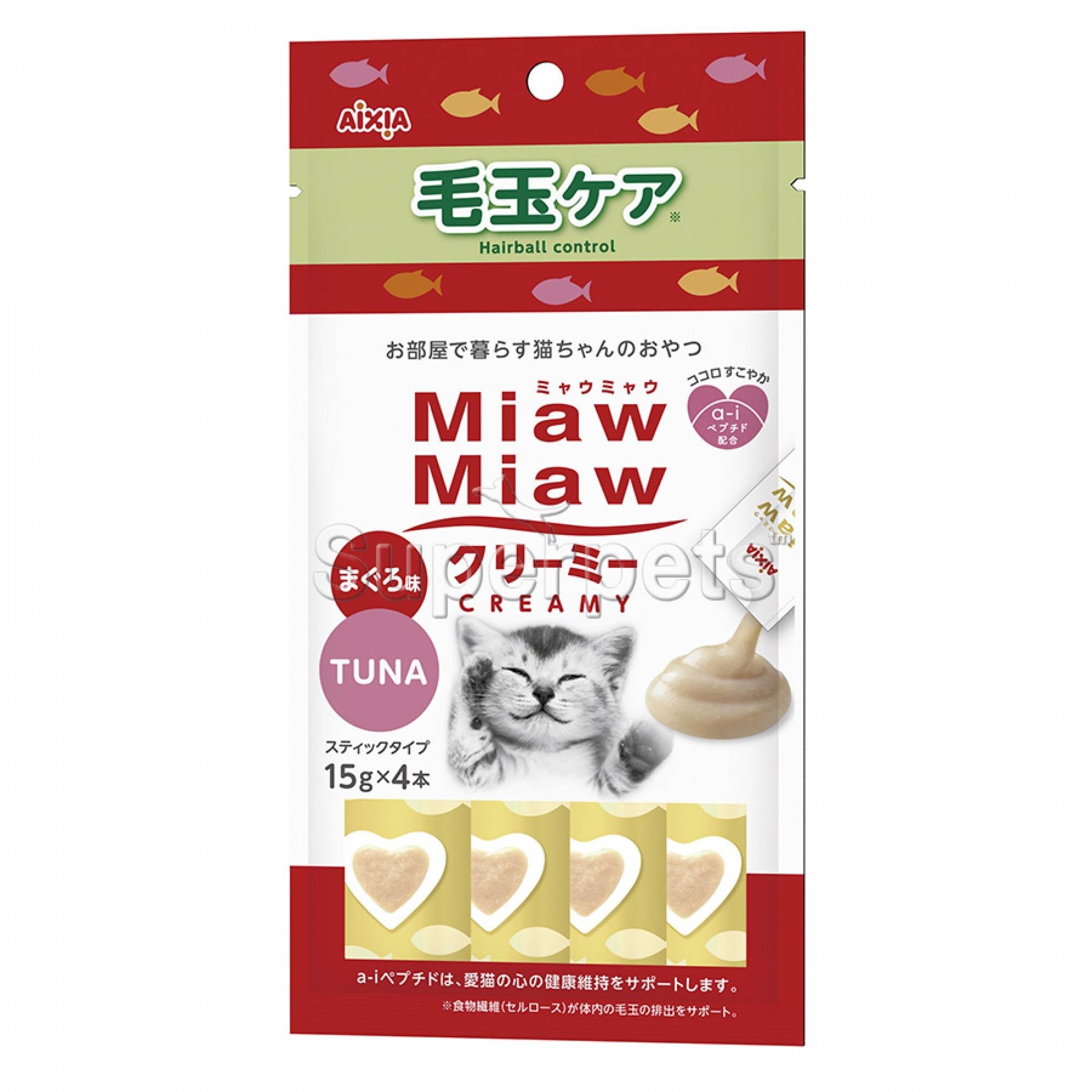 Aixia Miaw Miaw Creamy - Hairball Control 15g x 4pcsSuperpets Trading