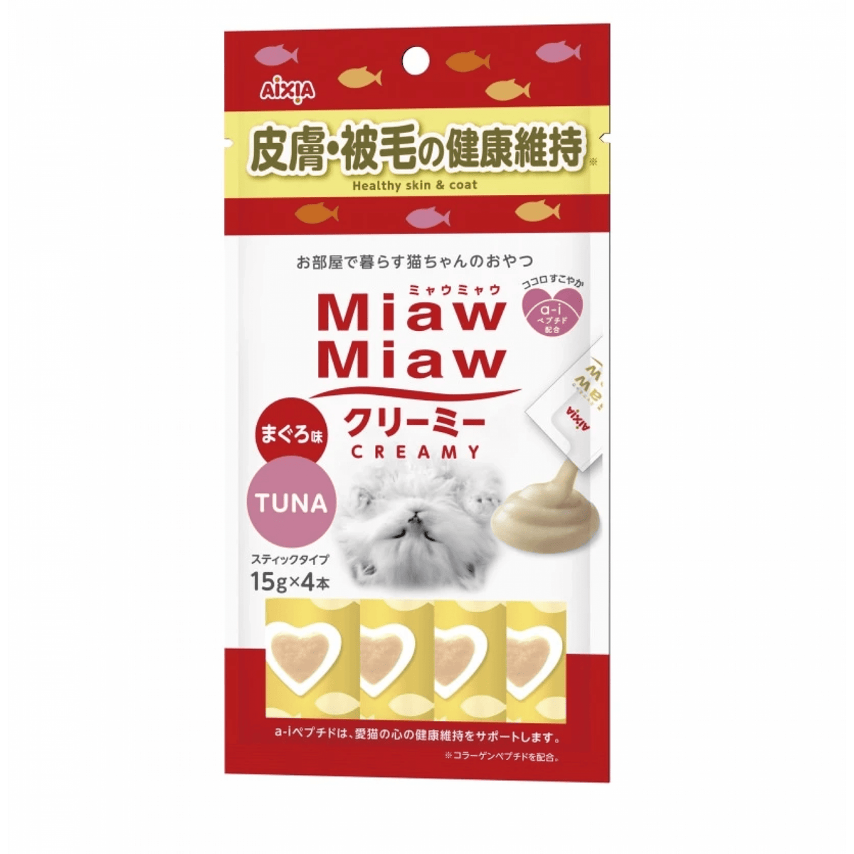Aixia Miaw Miaw Creamy - Healthy Skin & Coat 15g x 4pcsSuperpets Trading