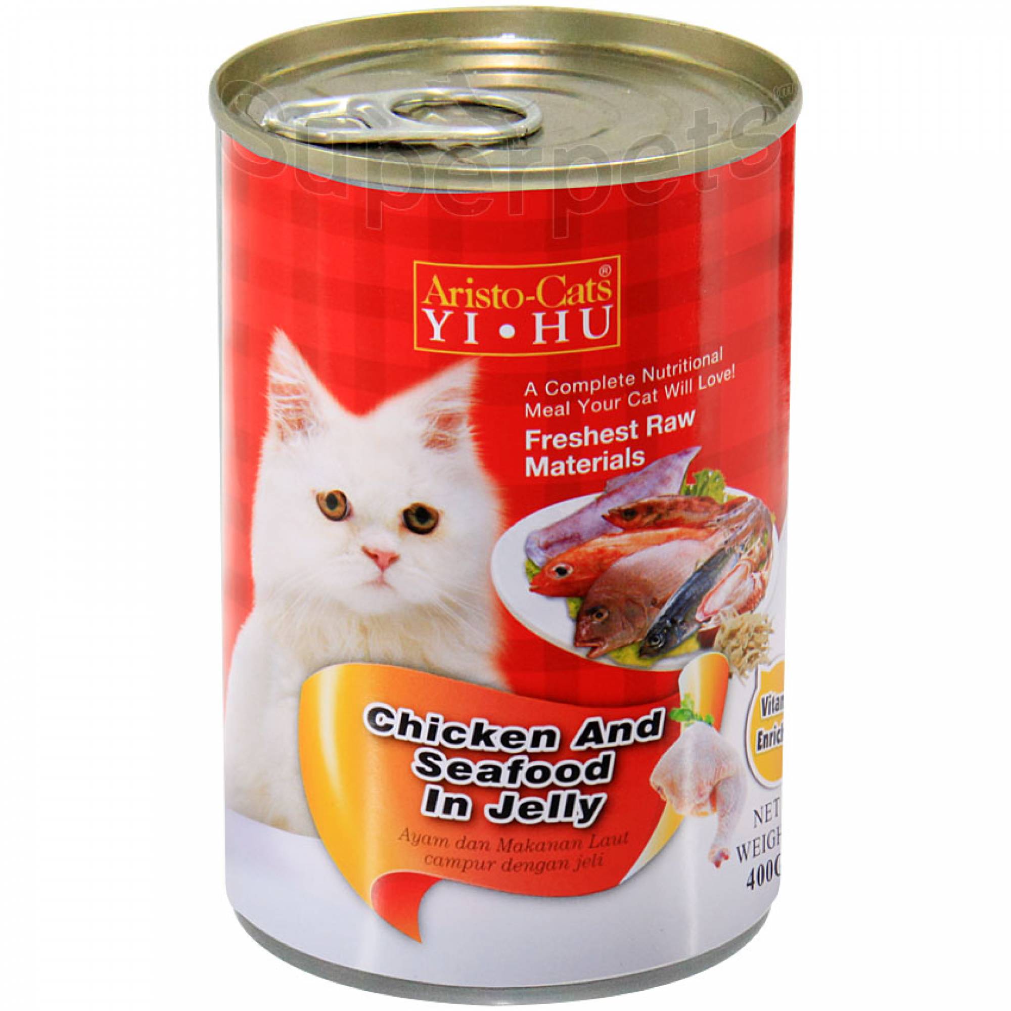 Aristo-Cats - Chicken and Seafood in Jelly 400g x 24pcs (1 carton) (*Donation*)Superpets Trading