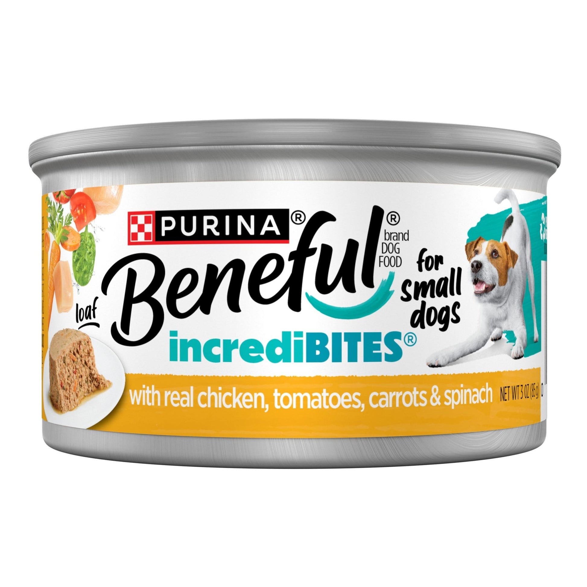 Beneful Small Breed High Protein Wet Dog Food, IncrediBites Paté With Real Chicken Recipe 85g x 3DogsSuperpets Trading