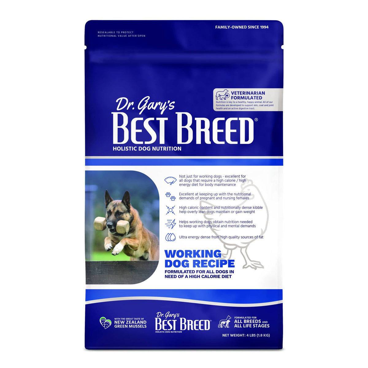 Best Breed - Adult Dog - Working Dog Diet 4lbsDogsSuperpets Trading