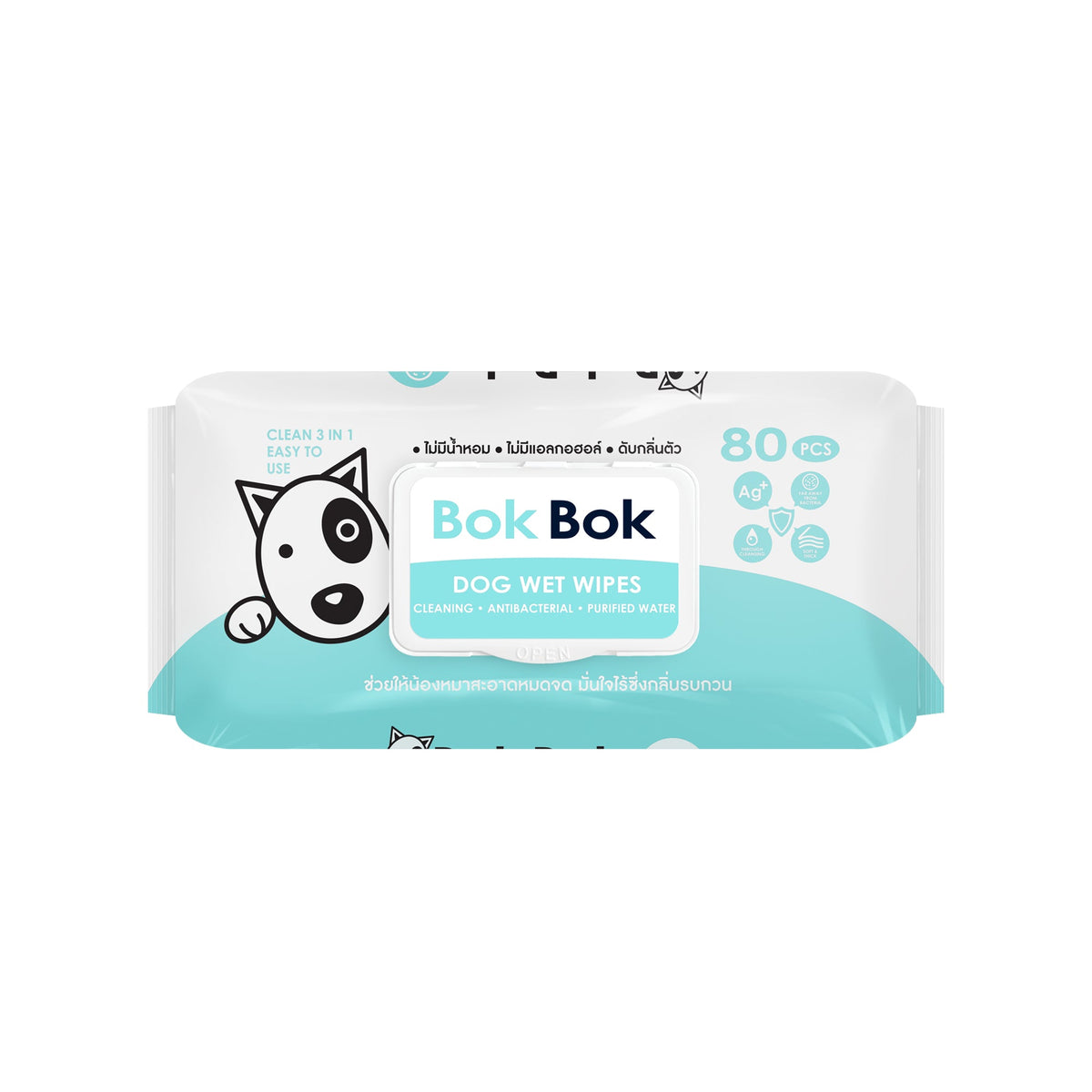 BokBok Dog Wet Wipes 80pcsSuperpets Trading