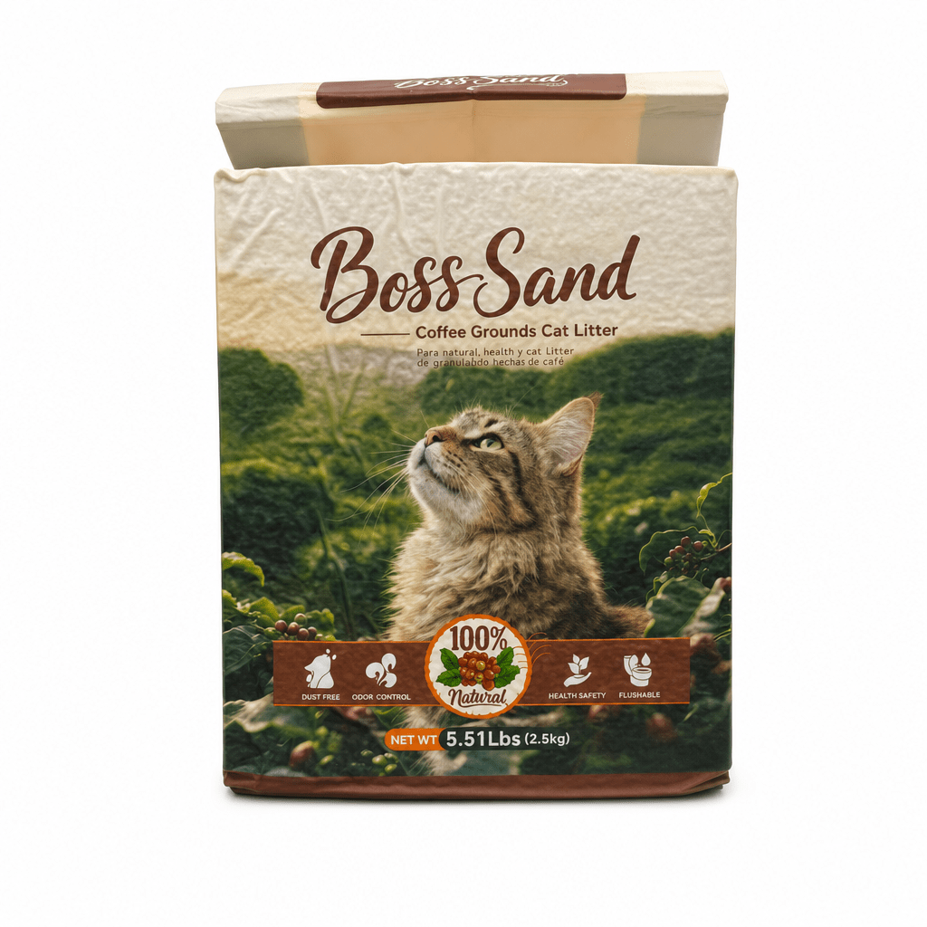 Boss Sand Coffee Cat litter - Caffeine Free 2.5kgCatsSuperpets Trading
