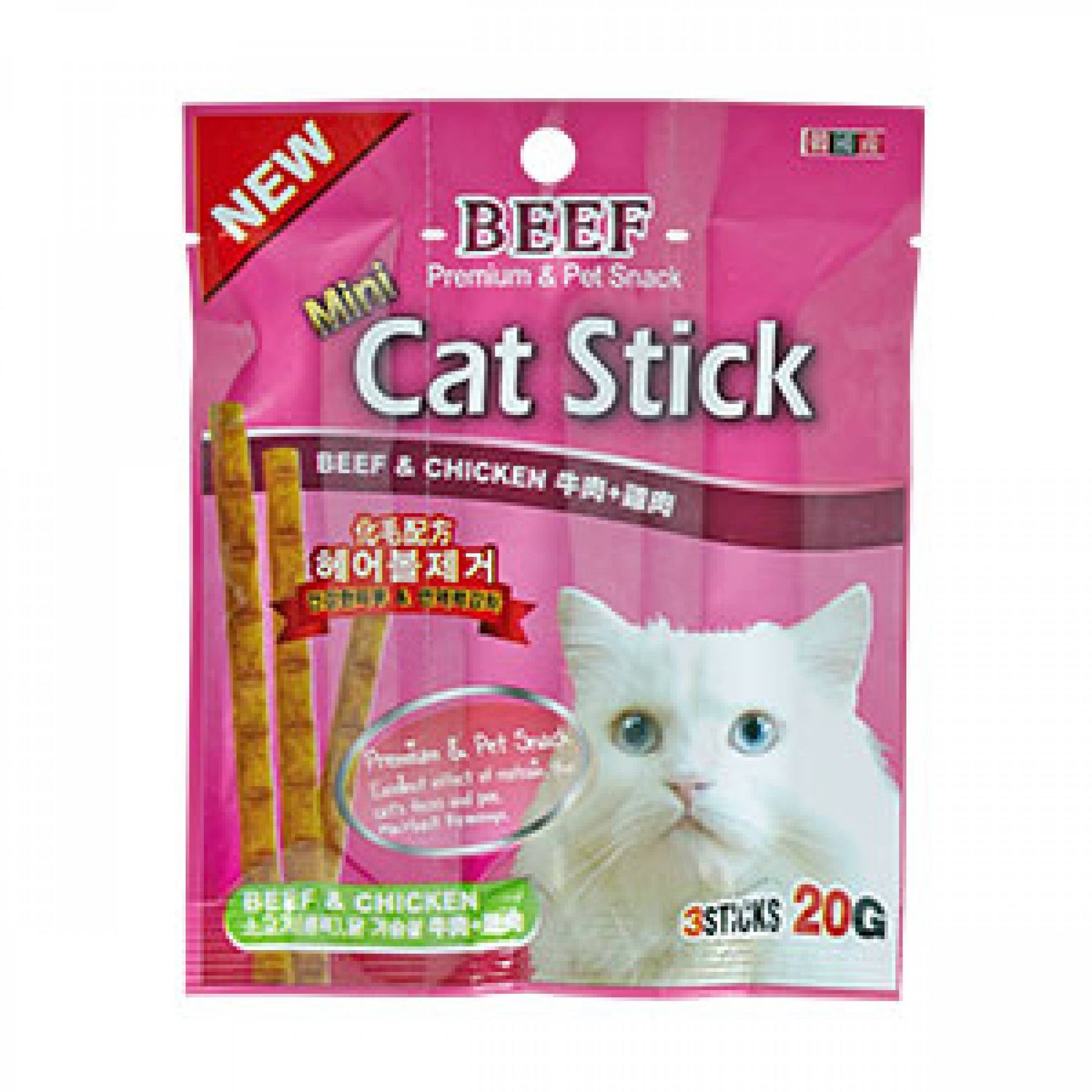 Bow Wow - Cat Treat Mini Cat Stick - Beef & Chicken 20gSuperpets Trading