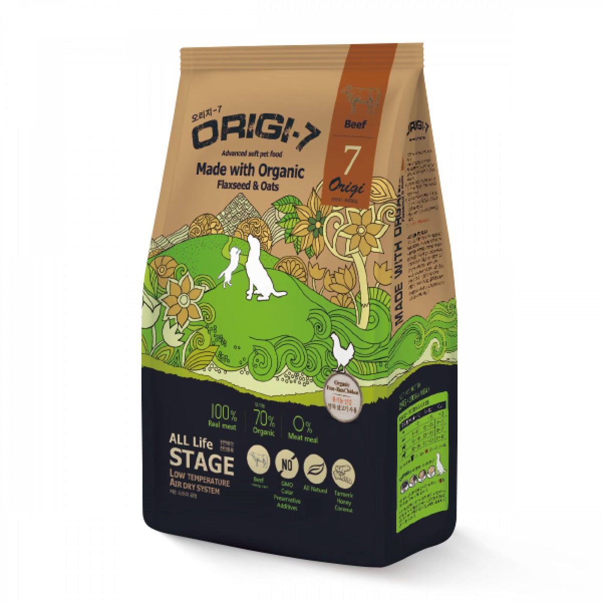 Bow Wow - Dog Origi-7 Air-dried Advanced Soft Pet Food - Beef 1.2kg (200g x 6 bags)DogsSuperpets Trading