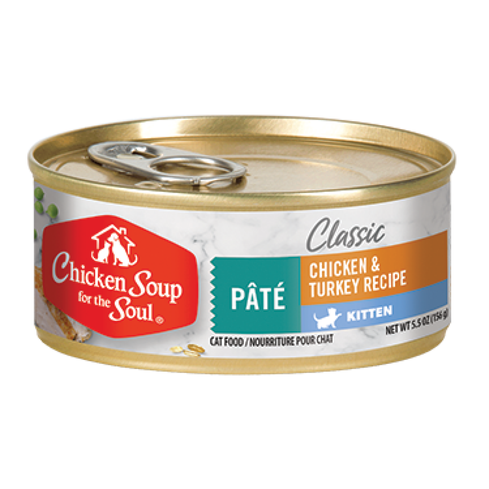 Chicken Soup for the Soul Cat Classic Pate 156g Kitten Chicken & Turkey Recipe