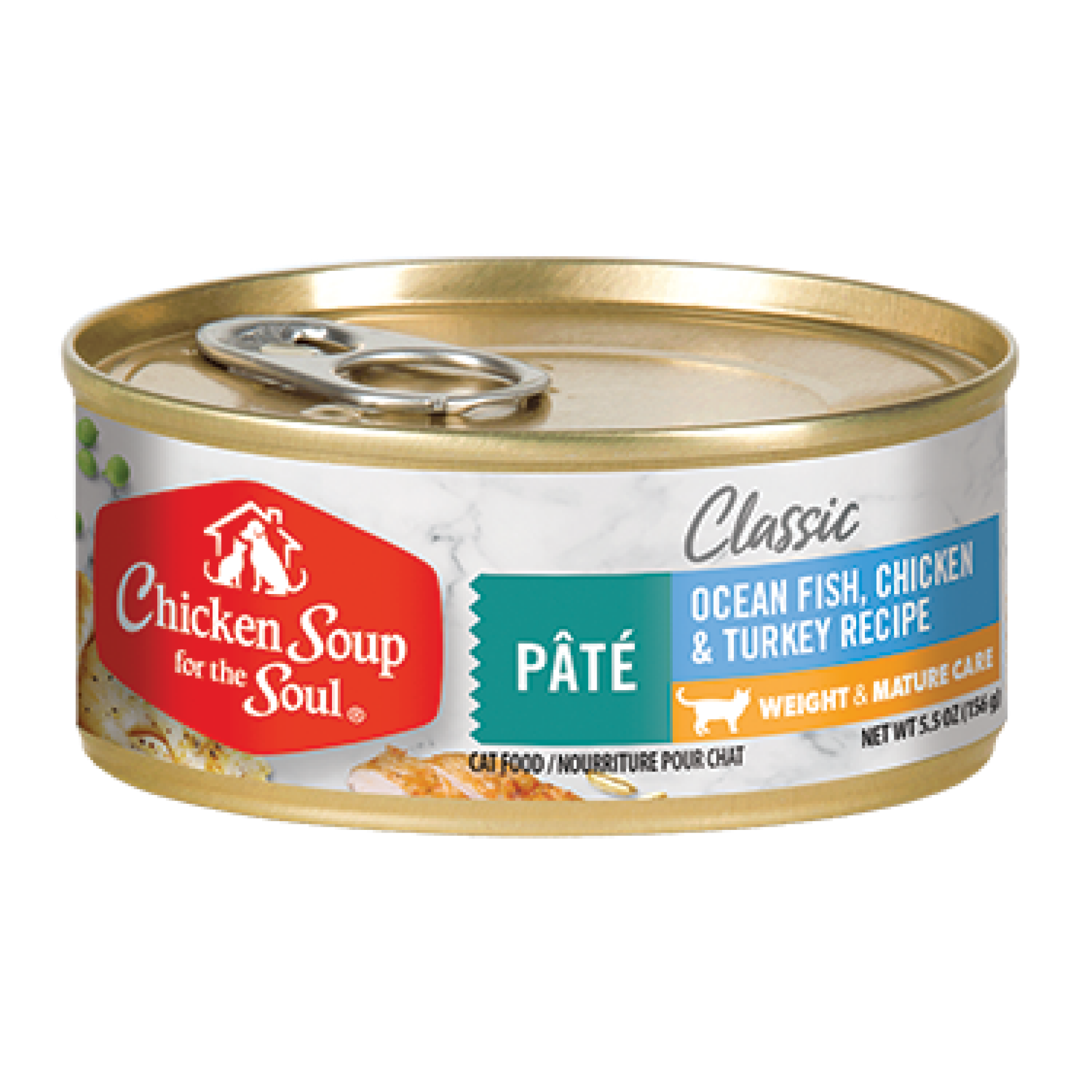 Chicken Soup for the Soul Cat Classic Pate 156g Mature Ocean Fish, Chicken & Turkey Recipe