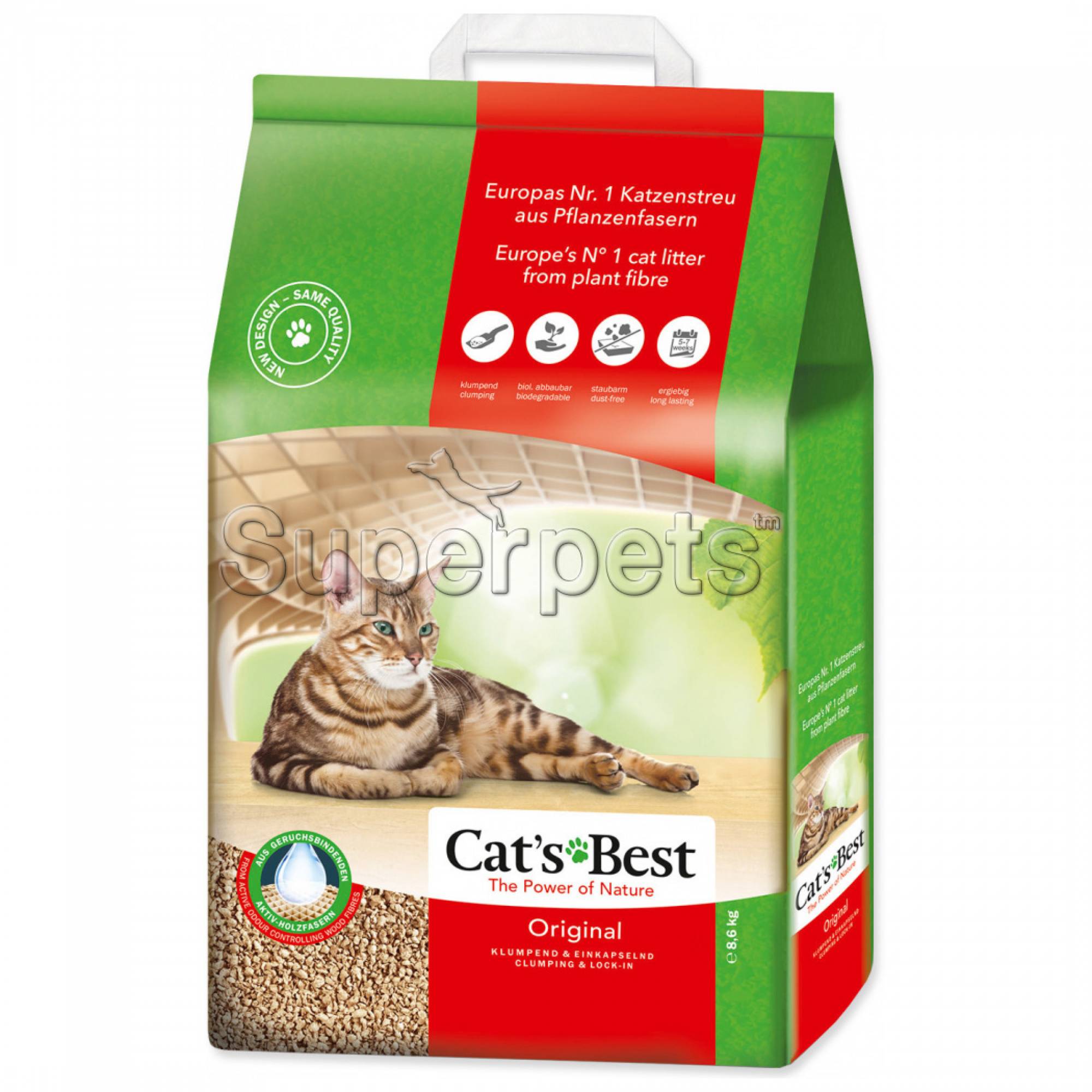Cat's Best - Original Wood Fibre Litter 20L (8.6kg)Superpets Trading
