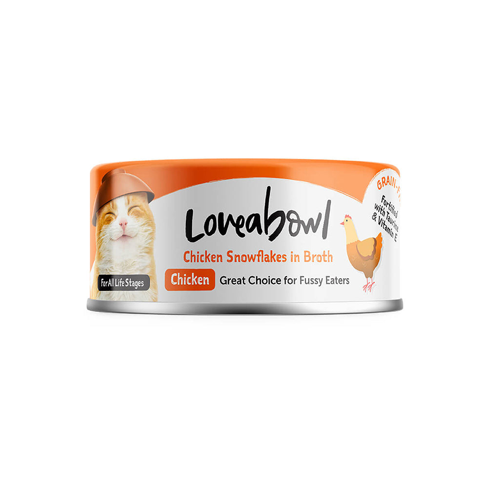Loveabowl Chicken Snowflakes in broth  70g x 24 cans (1 Carton)