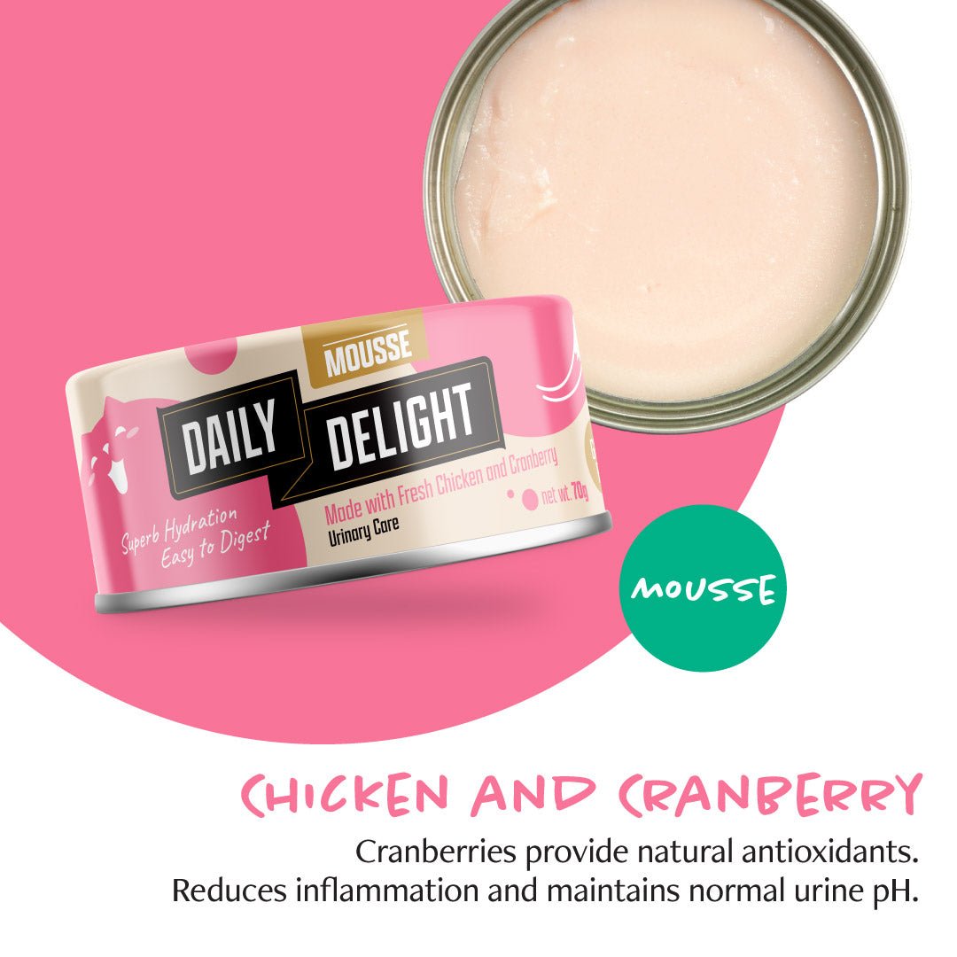 Daily Delight Mousse Chicken With Cranberry 80gCatsSuperpets Trading