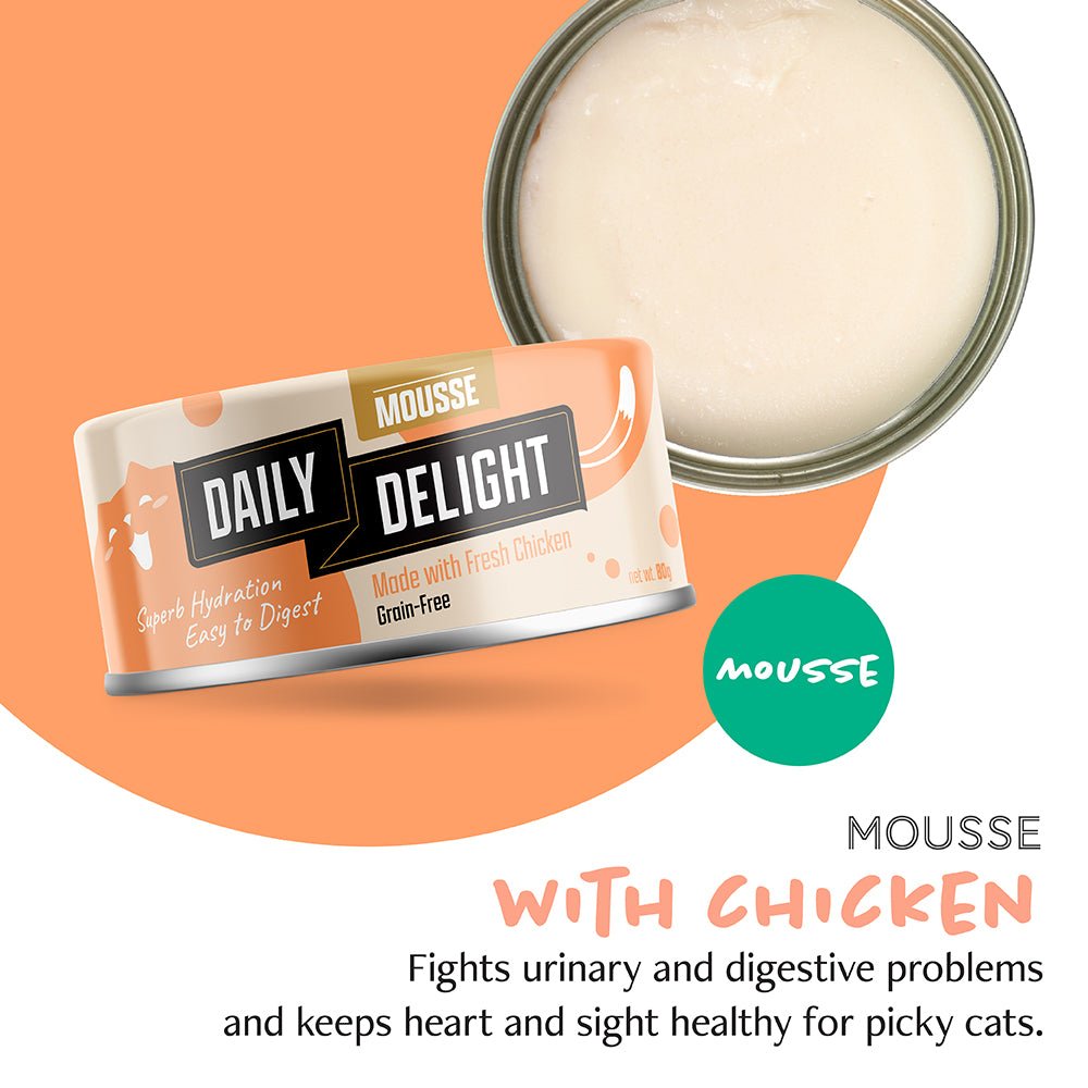 Daily Delight Mousse With Chicken 80gCatsSuperpets Trading