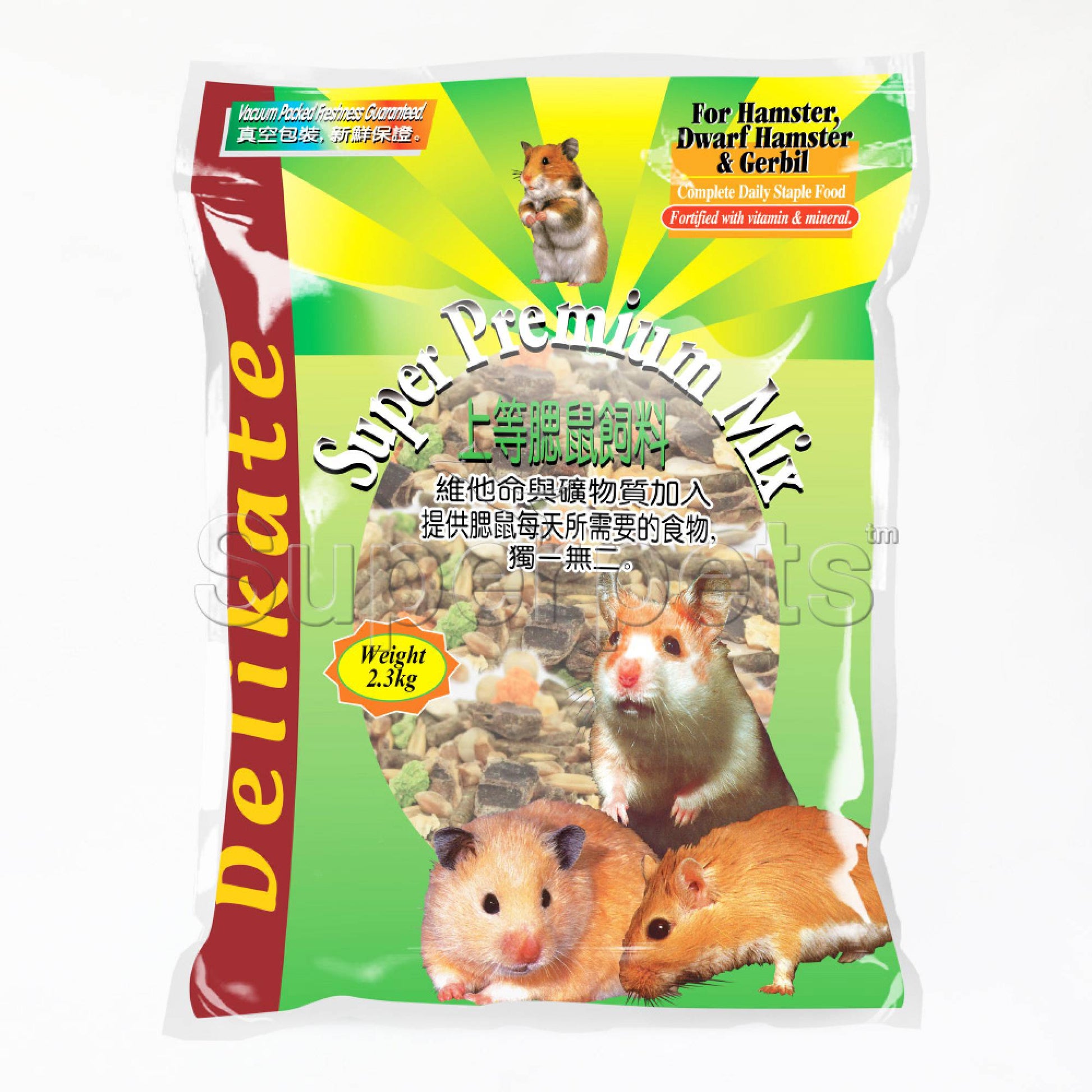 Delikate Super Premium Mix For Hamster & Gerbil 2.3kgSuperpets Trading