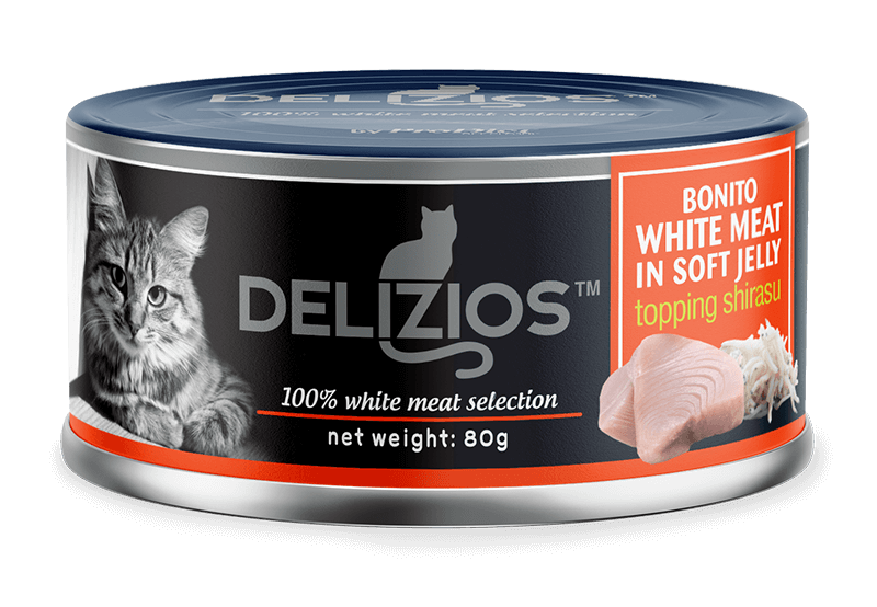 Delizios Bonito White Meat in Soft Jelly Topping Shirasu 80gCatsSuperpets Trading