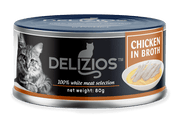 Delizios Chicken in Broth Cat Wet Food 80g