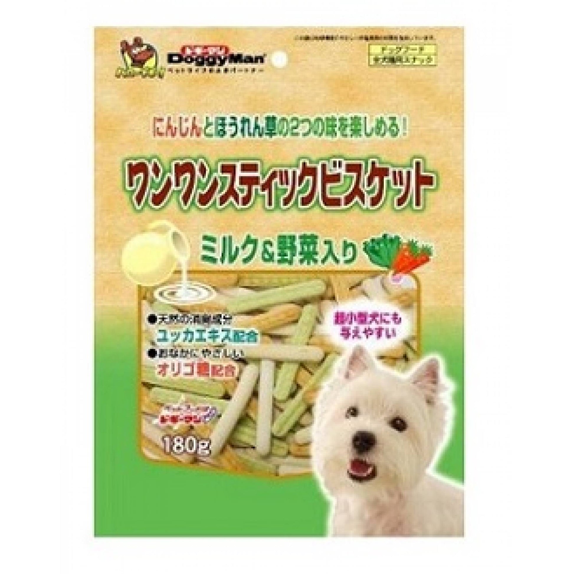 DoggyMan - 80711 Biscuit Stick Milk & Vegetable 180gDogsSuperpets Trading