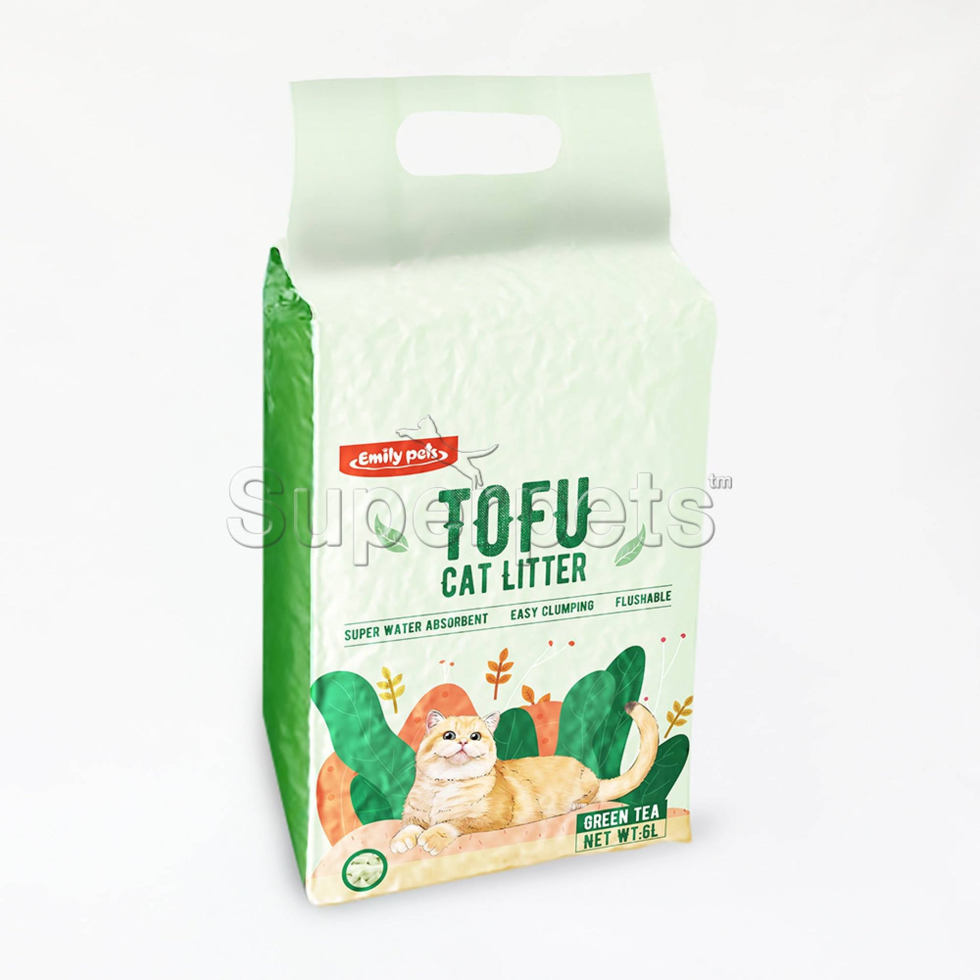 Emily Pets RB116 Tofu Green Tea Cat Litter 6LSuperpets Trading