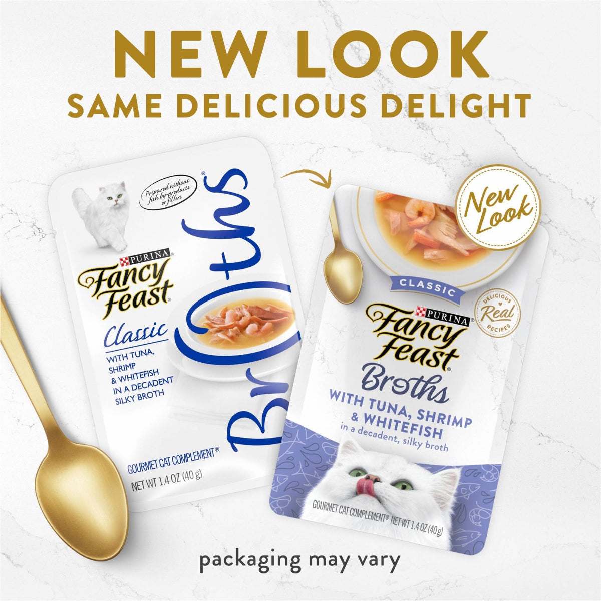 Fancy Feast - Broths - Classic with Tuna, Shrimp & Whitefish in a Decadent Silky Broth 40gSuperpets Trading