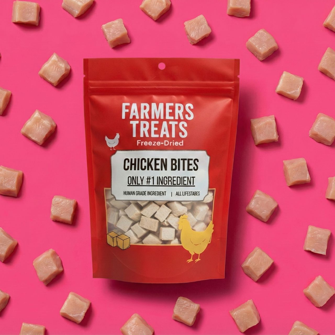 Farmers Treats Freeze Dried Chicken BitesDogsSuperpets Trading