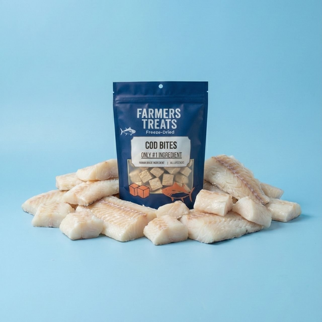 Farmers Treats Freeze Dried Cod Bites 30-35gDogsSuperpets Trading