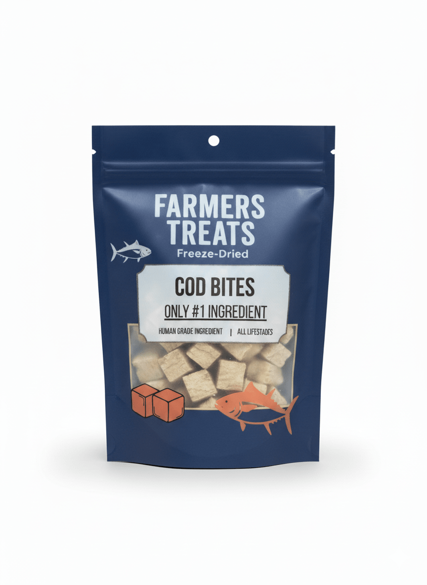 Farmers Treats Freeze Dried Cod Bites 30-35gDogsSuperpets Trading