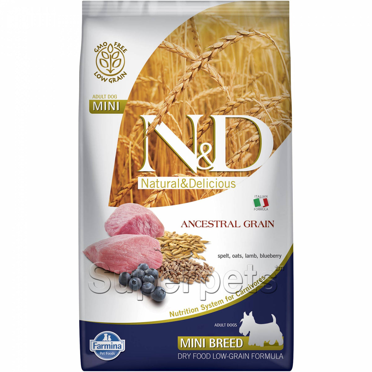Farmina - N&D Ancestral Grain Dog Adult Mini - Lamb & BlueberryDogsSuperpets Trading