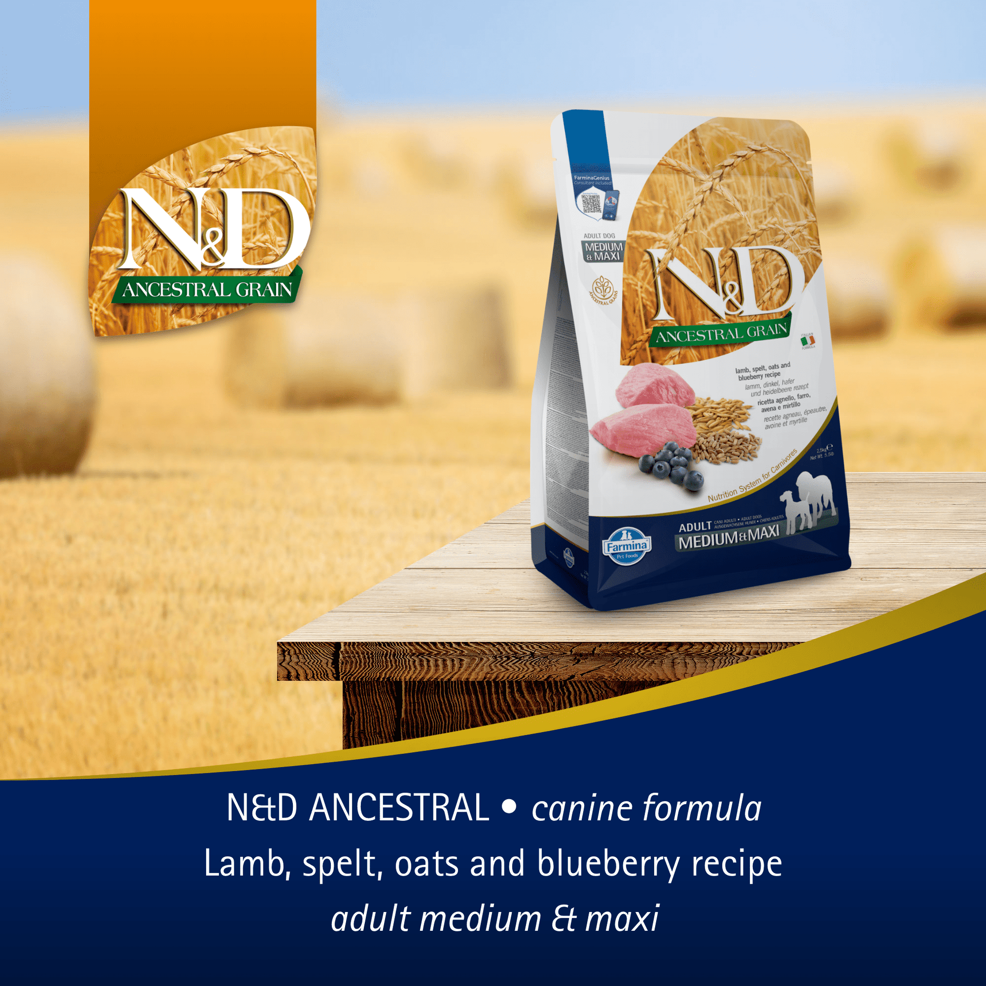 Farmina - N&D Ancestral Grain Dog Adult Mini - Lamb & BlueberryDogsSuperpets Trading