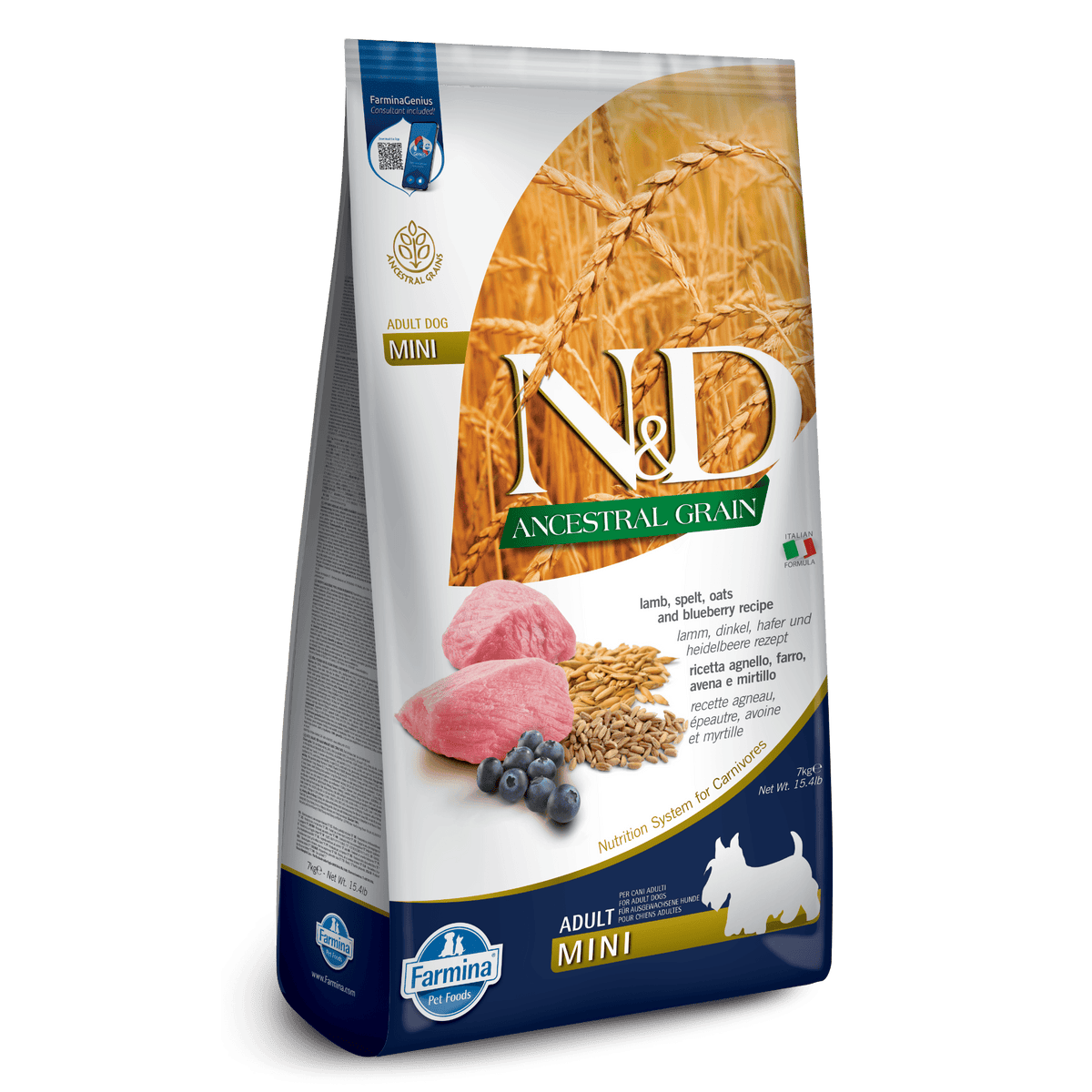 Farmina - N&D Ancestral Grain Dog Adult Mini - Lamb & BlueberryDogsSuperpets Trading