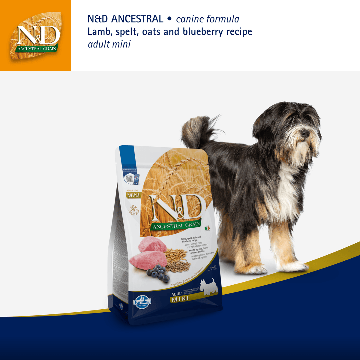 Farmina - N&D Ancestral Grain Dog Adult Mini - Lamb & BlueberryDogsSuperpets Trading