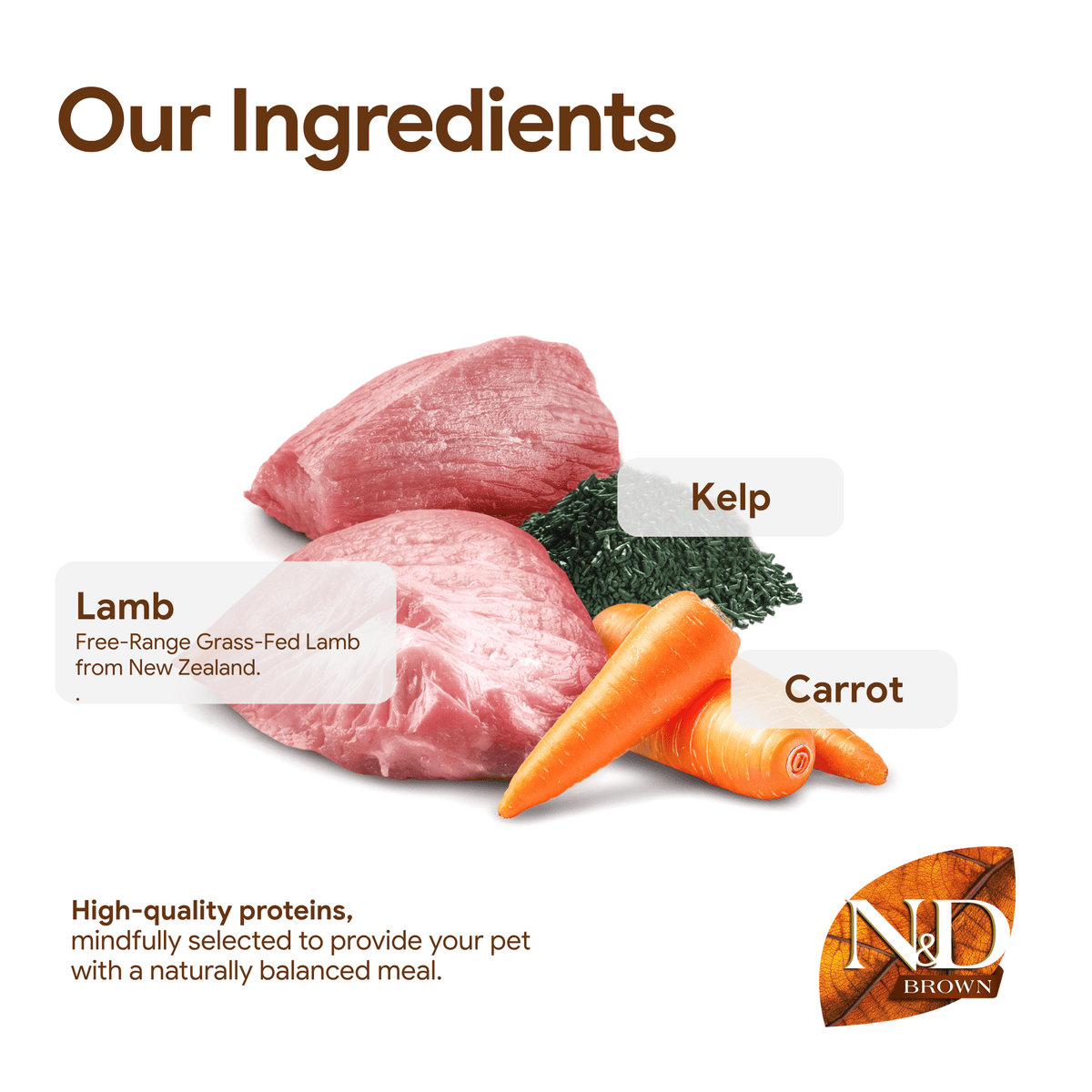 Farmina - N&D Brown Dog Adult Mini - Lamb, Potato, Spirul & Carrot 2kgDogsSuperpets Trading