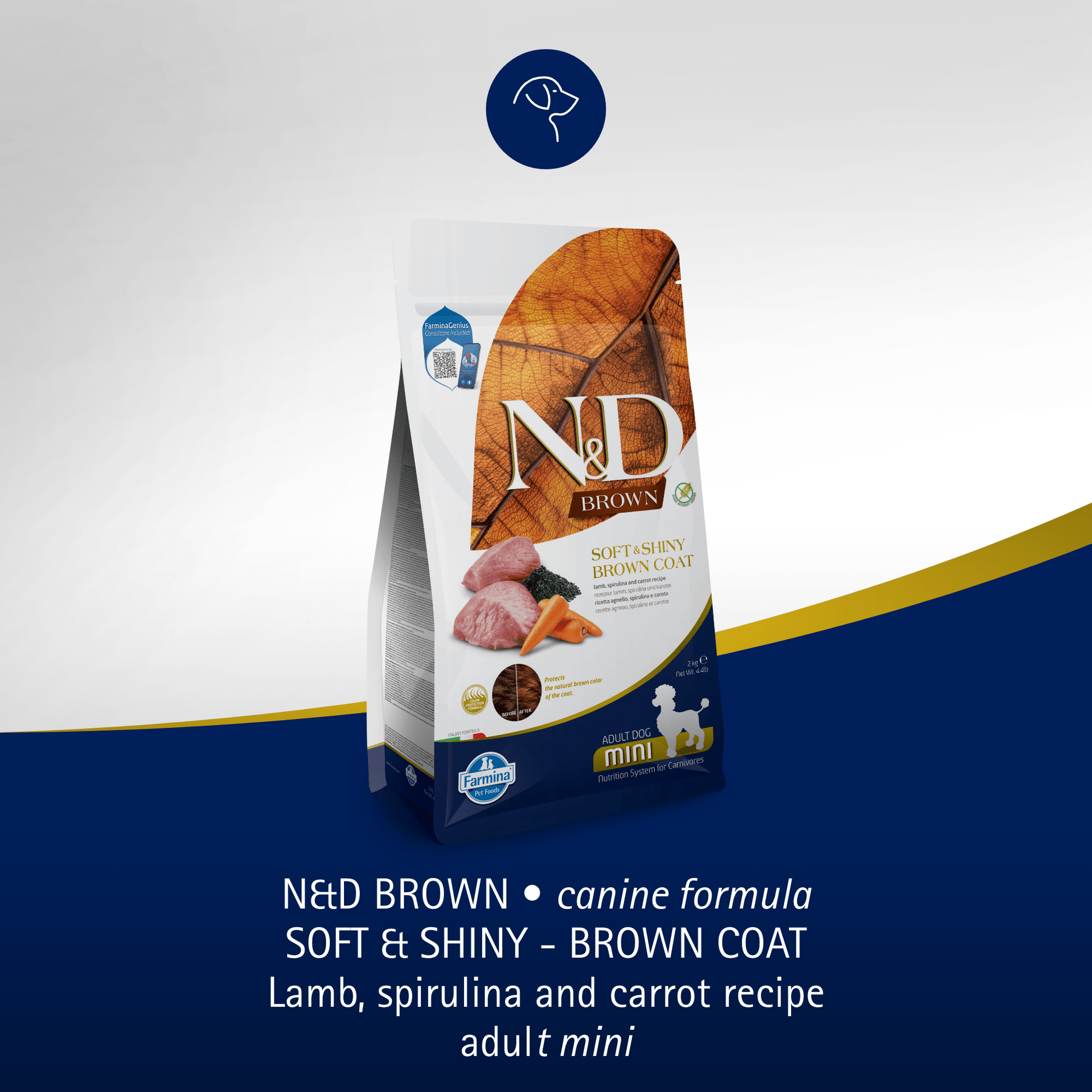 Farmina - N&D Brown Dog Adult Mini - Lamb, Potato, Spirul & Carrot 2kgDogsSuperpets Trading