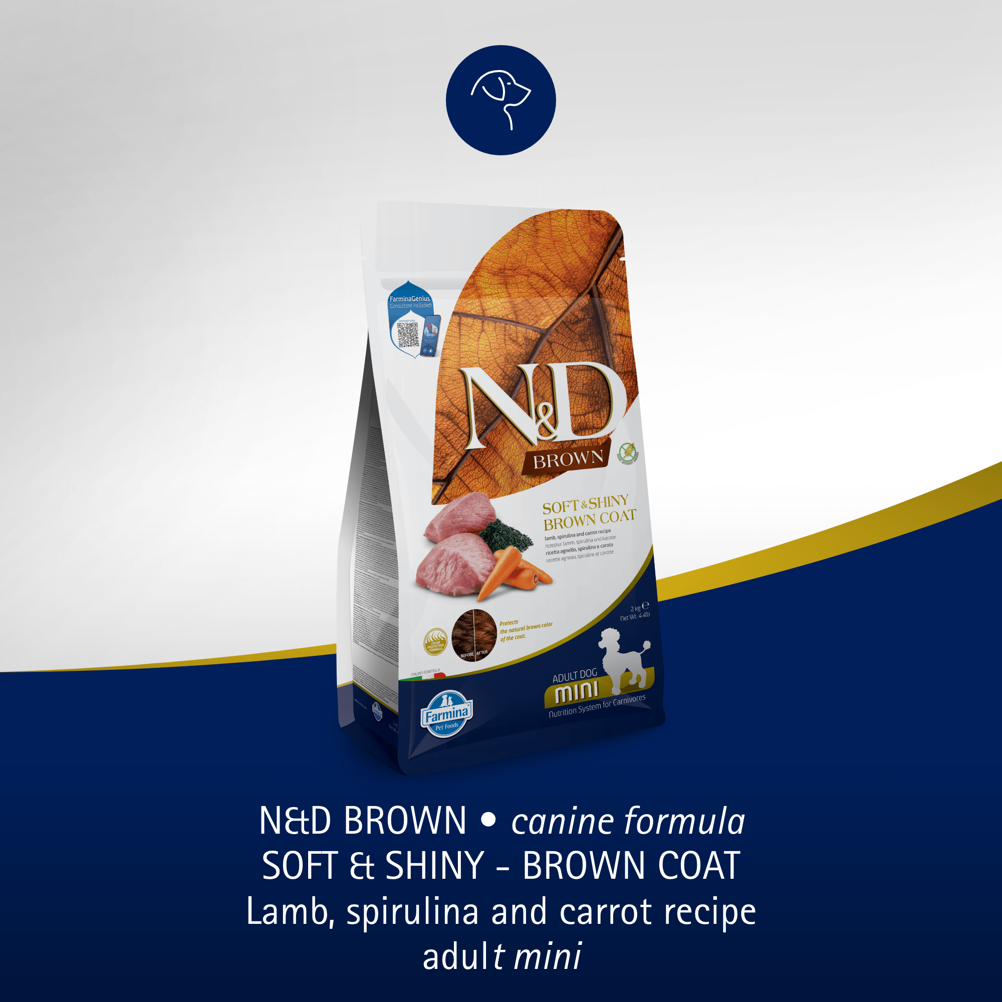 Farmina - N&D Brown Dog Adult Mini - Lamb, Potato, Spirul & Carrot 2kgDogsSuperpets Trading