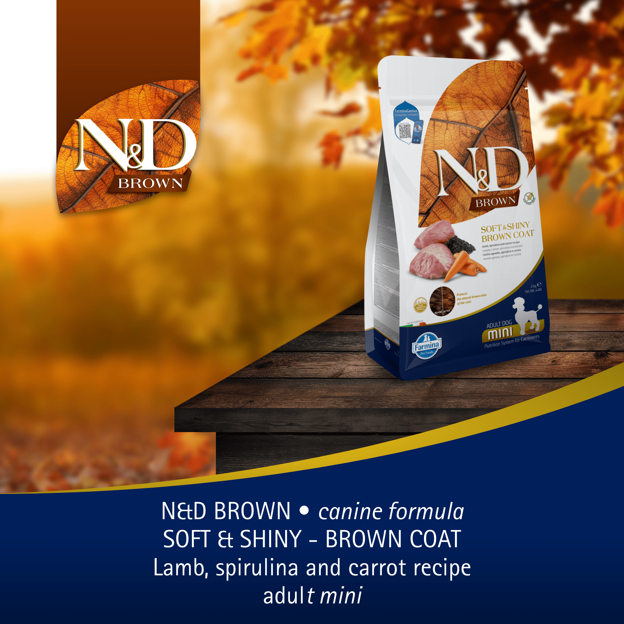 Farmina - N&D Brown Dog Adult Mini - Lamb, Potato, Spirul & Carrot 2kgDogsSuperpets Trading