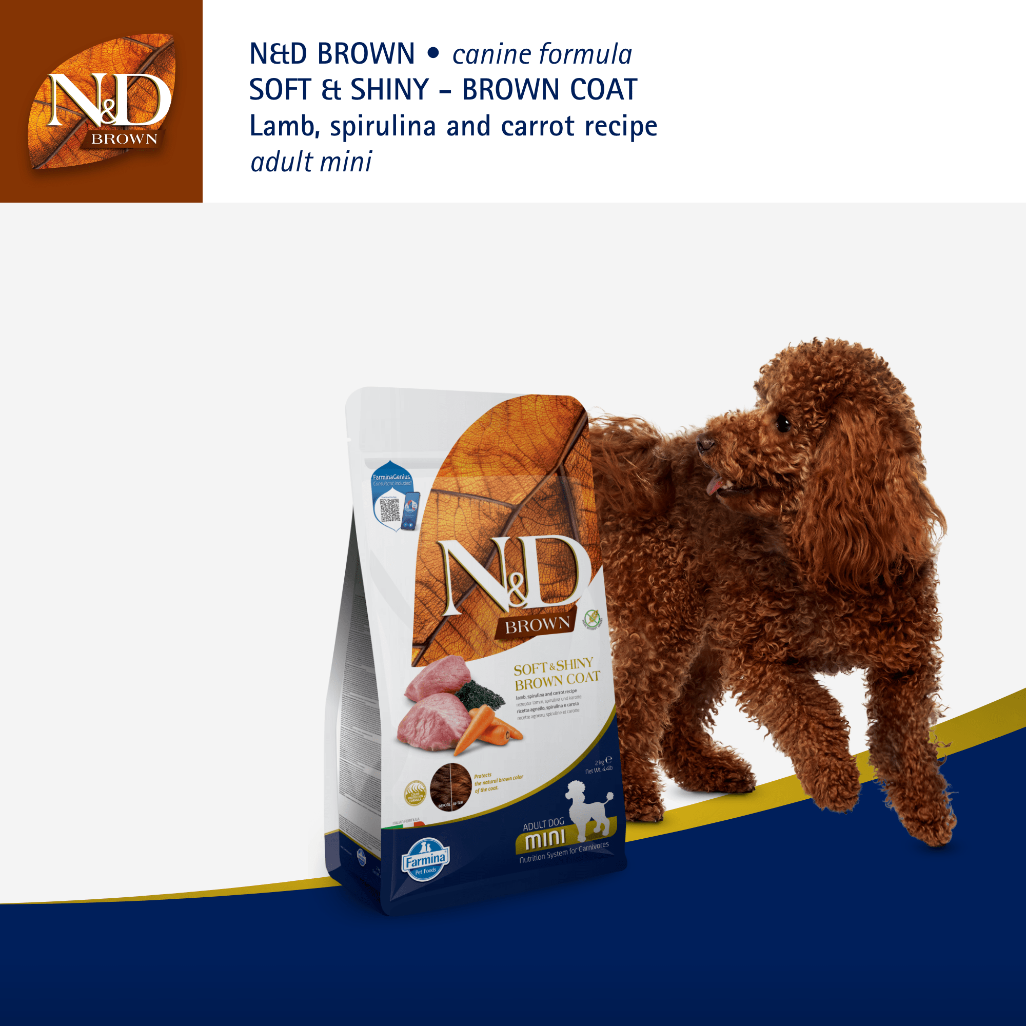 Farmina - N&D Brown Dog Adult Mini - Lamb, Potato, Spirul & Carrot 2kgDogsSuperpets Trading