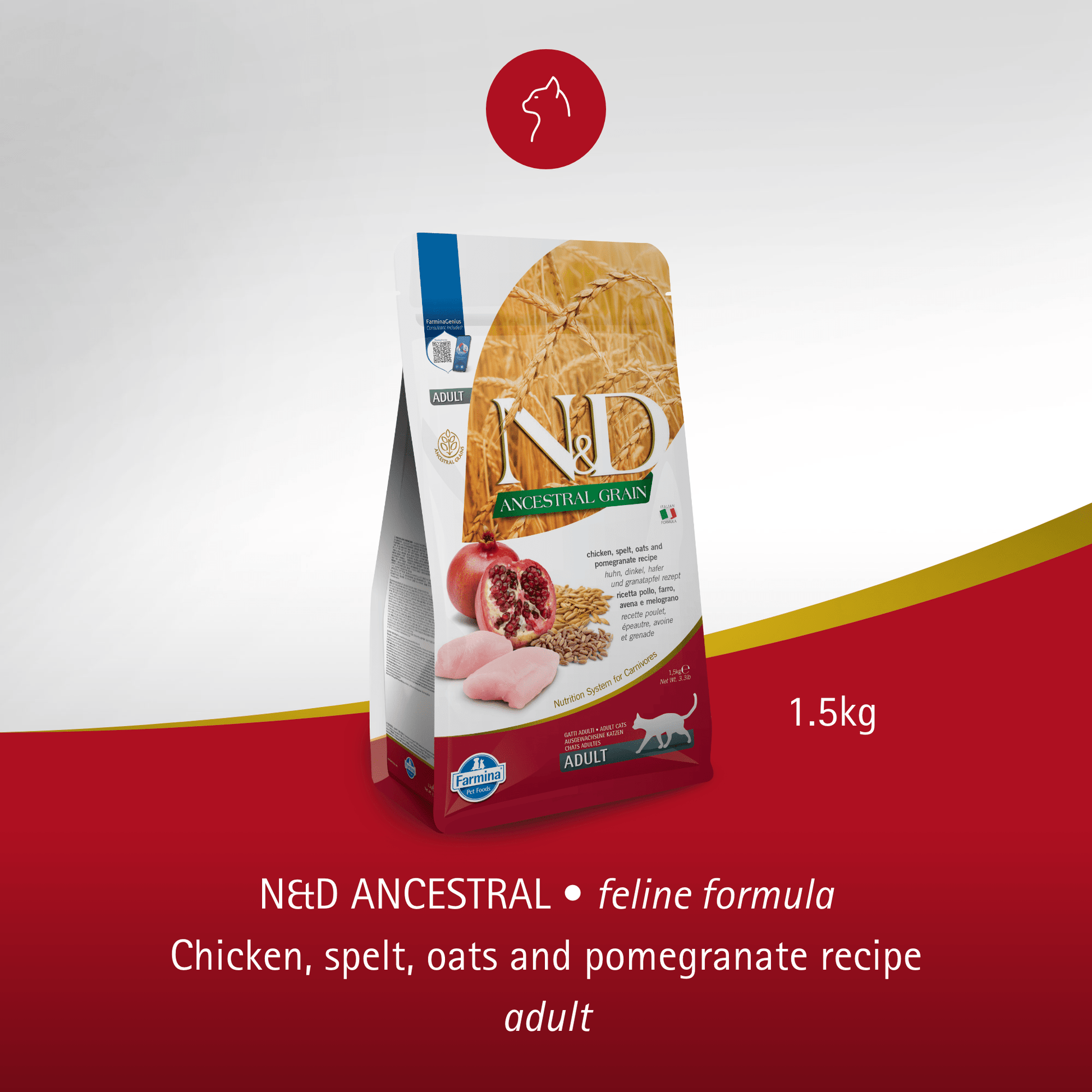 Farmina N&D Cat Adult Ancestral Grain - Chicken & PomegranateCatsSuperpets Trading