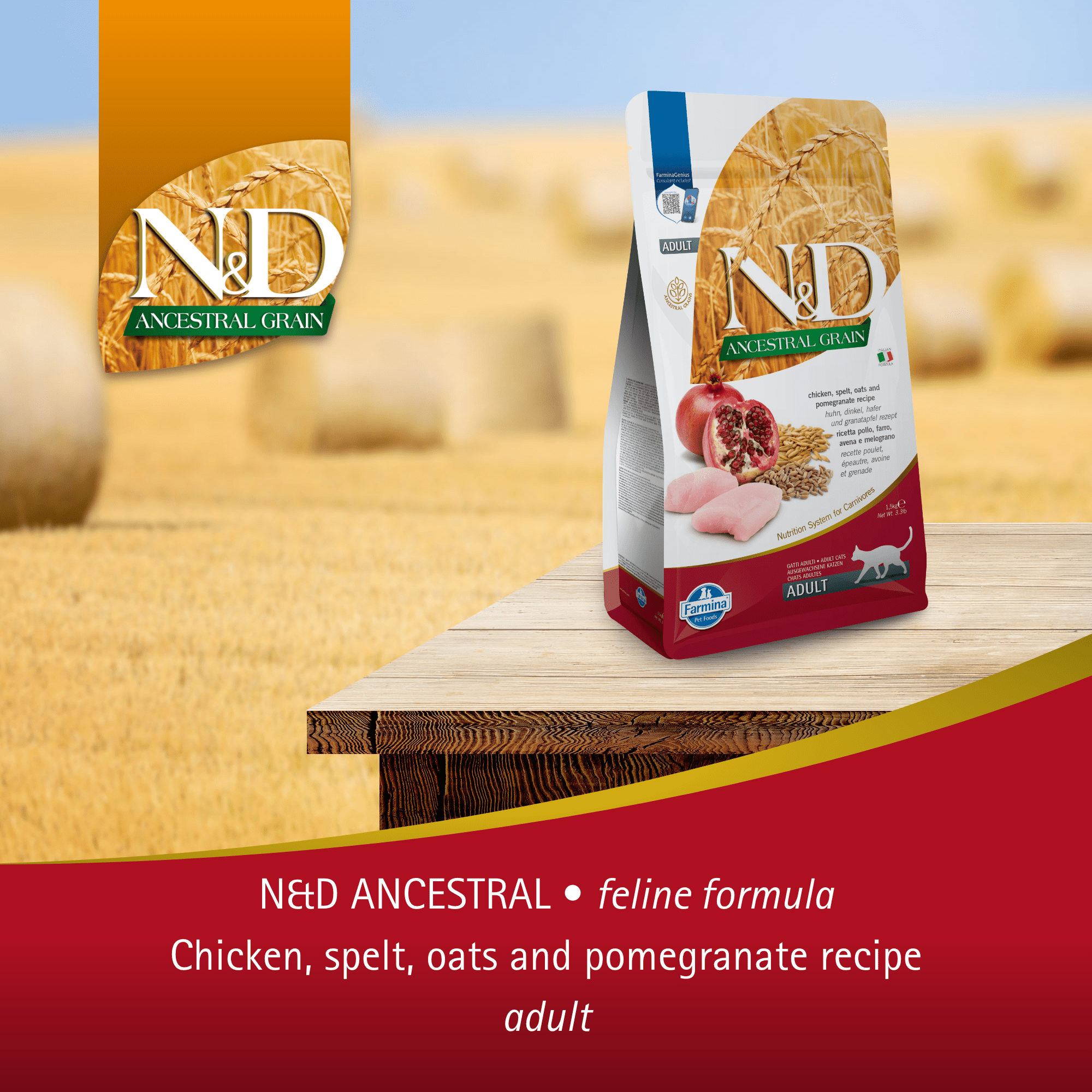 Farmina N&D Cat Adult Ancestral Grain - Chicken & PomegranateCatsSuperpets Trading