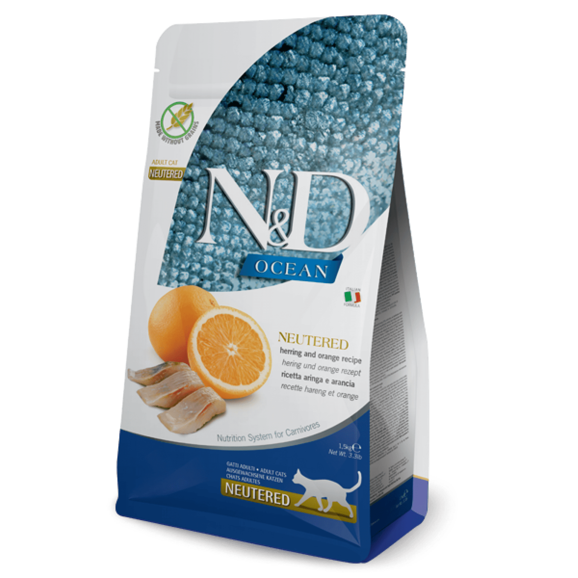 Farmina N&D Cat Adult Ocean Neutered - Herring & OrangeCatsSuperpets Trading