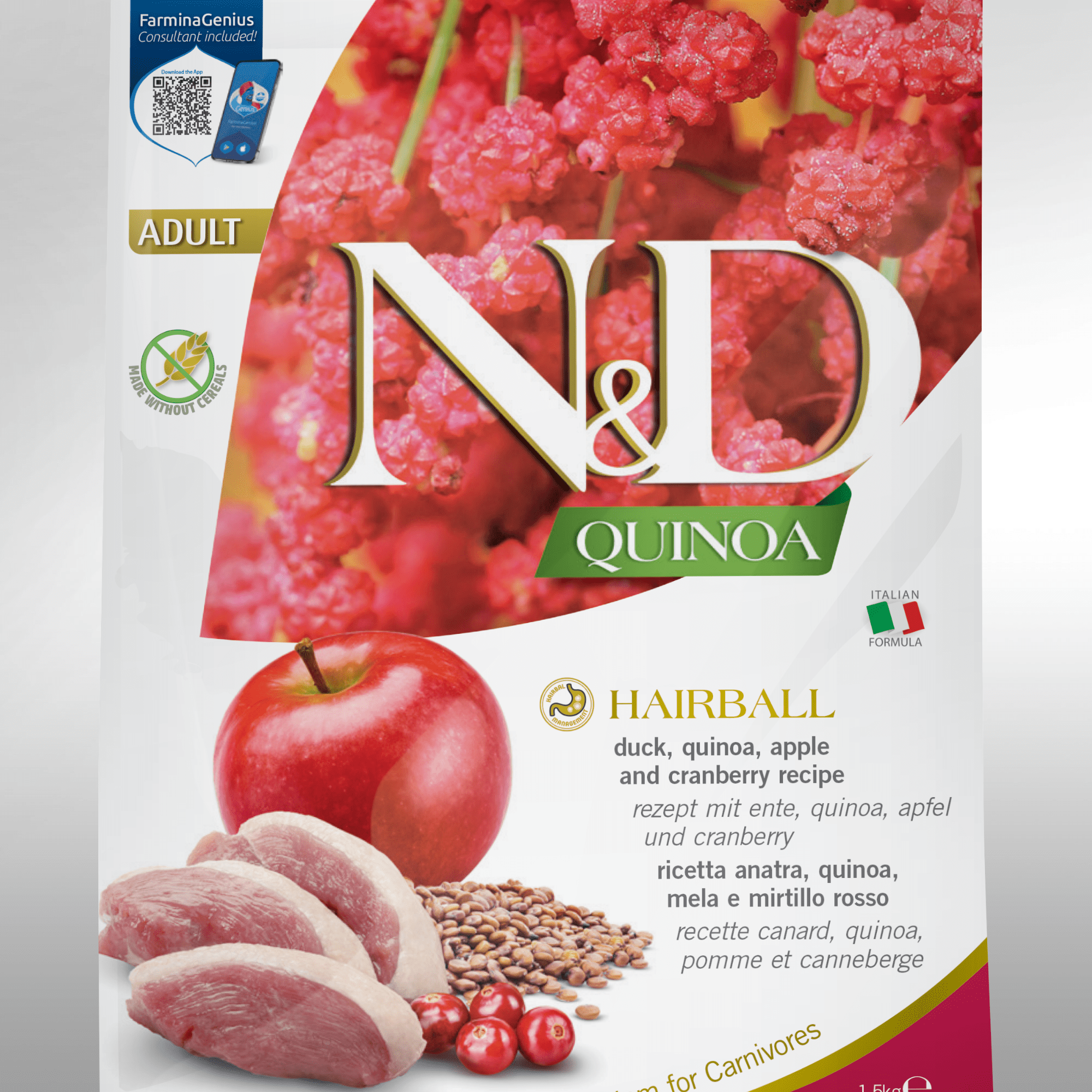 Farmina N&D Cat Adult Quinoa - HairballCatsSuperpets Trading