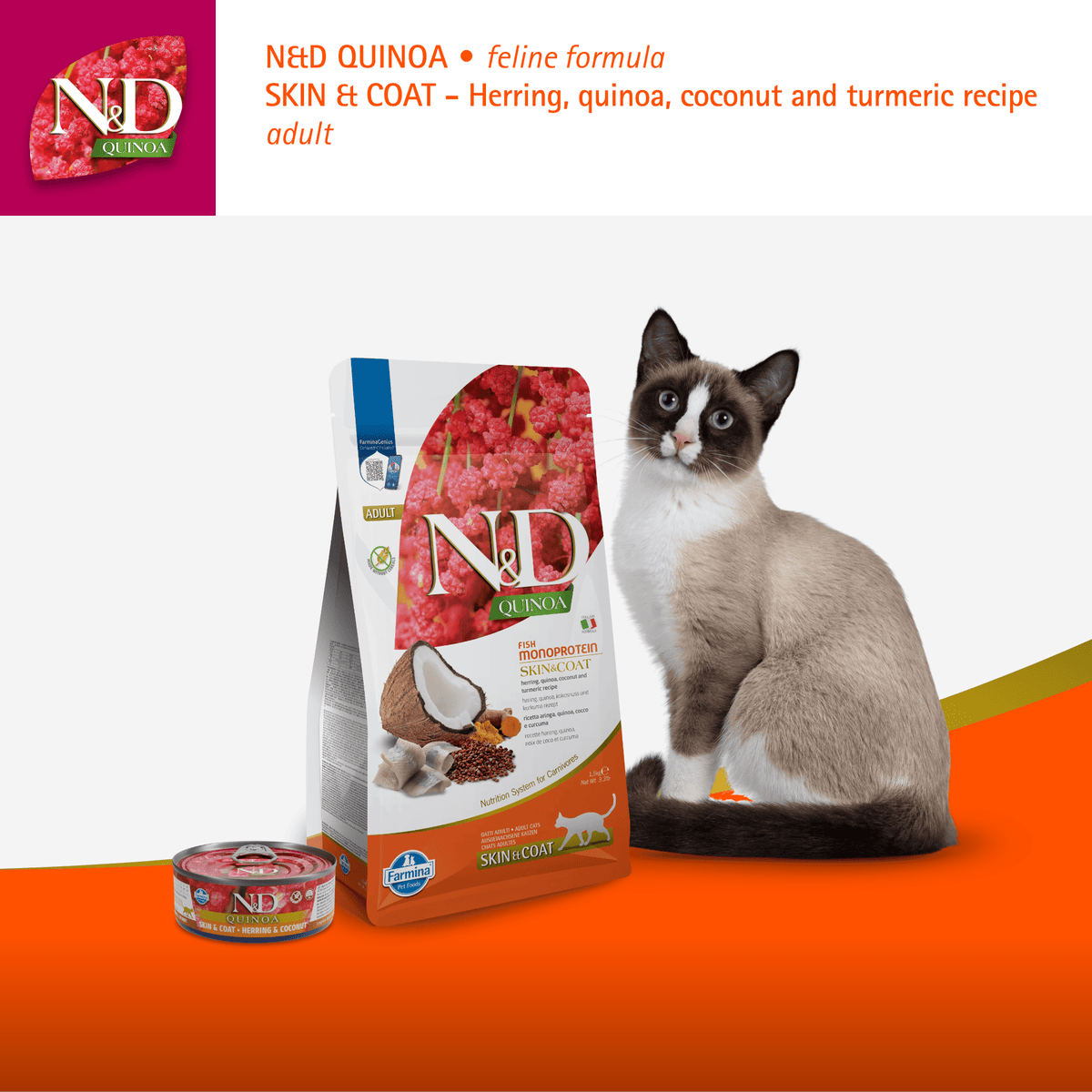 Farmina N&D Cat Adult Quinoa - Skin & Coat (Herring)CatsSuperpets Trading